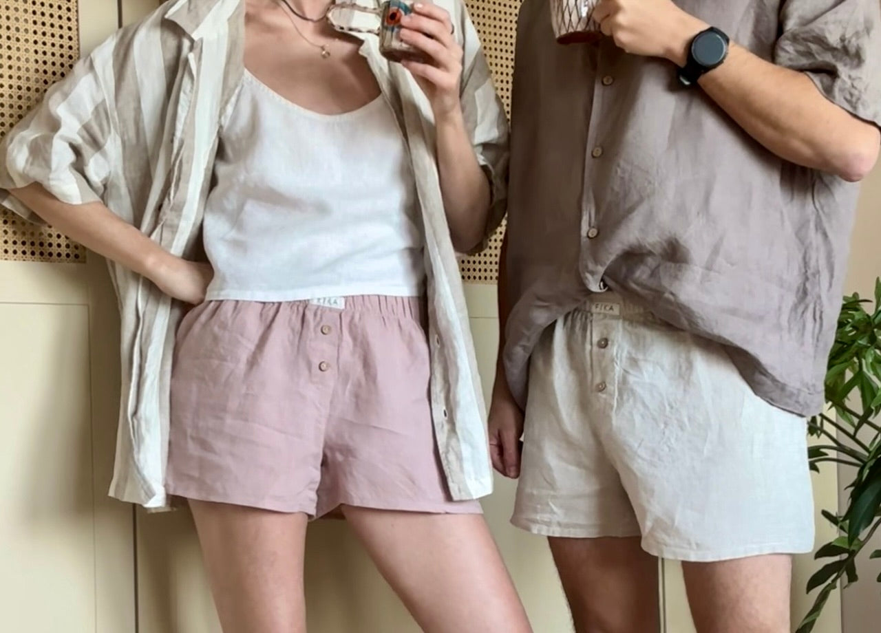 Lniane bokserki męskie