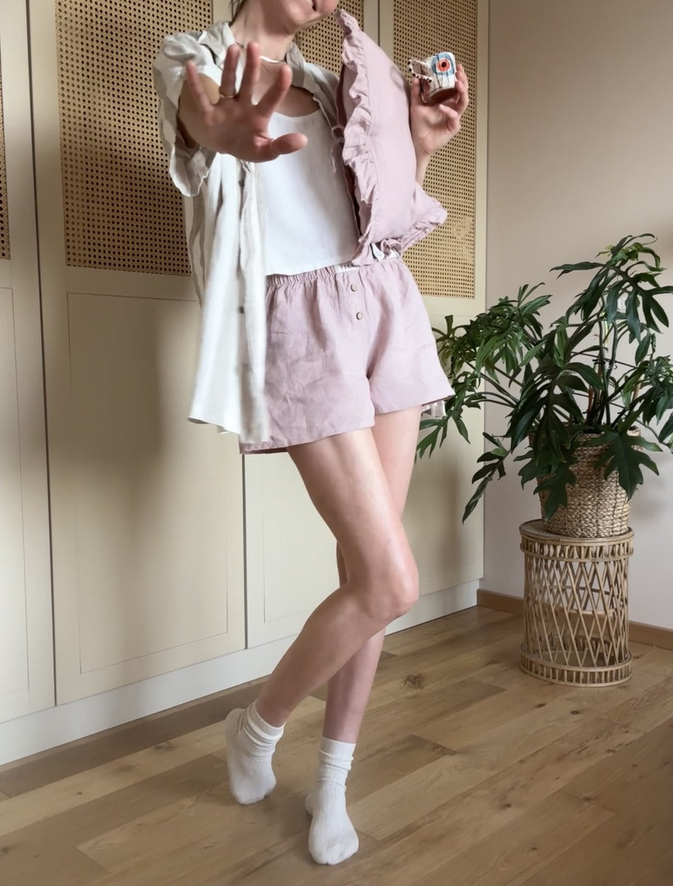 Lniane bokserki damskie