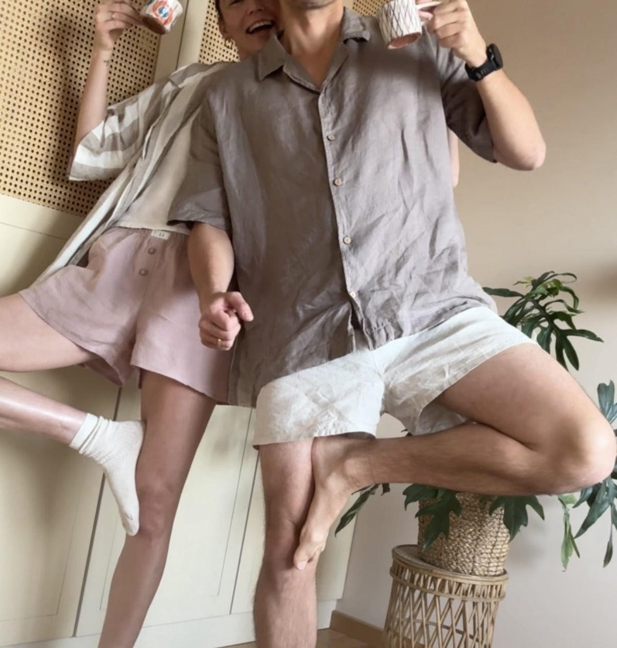 Lniane bokserki męskie