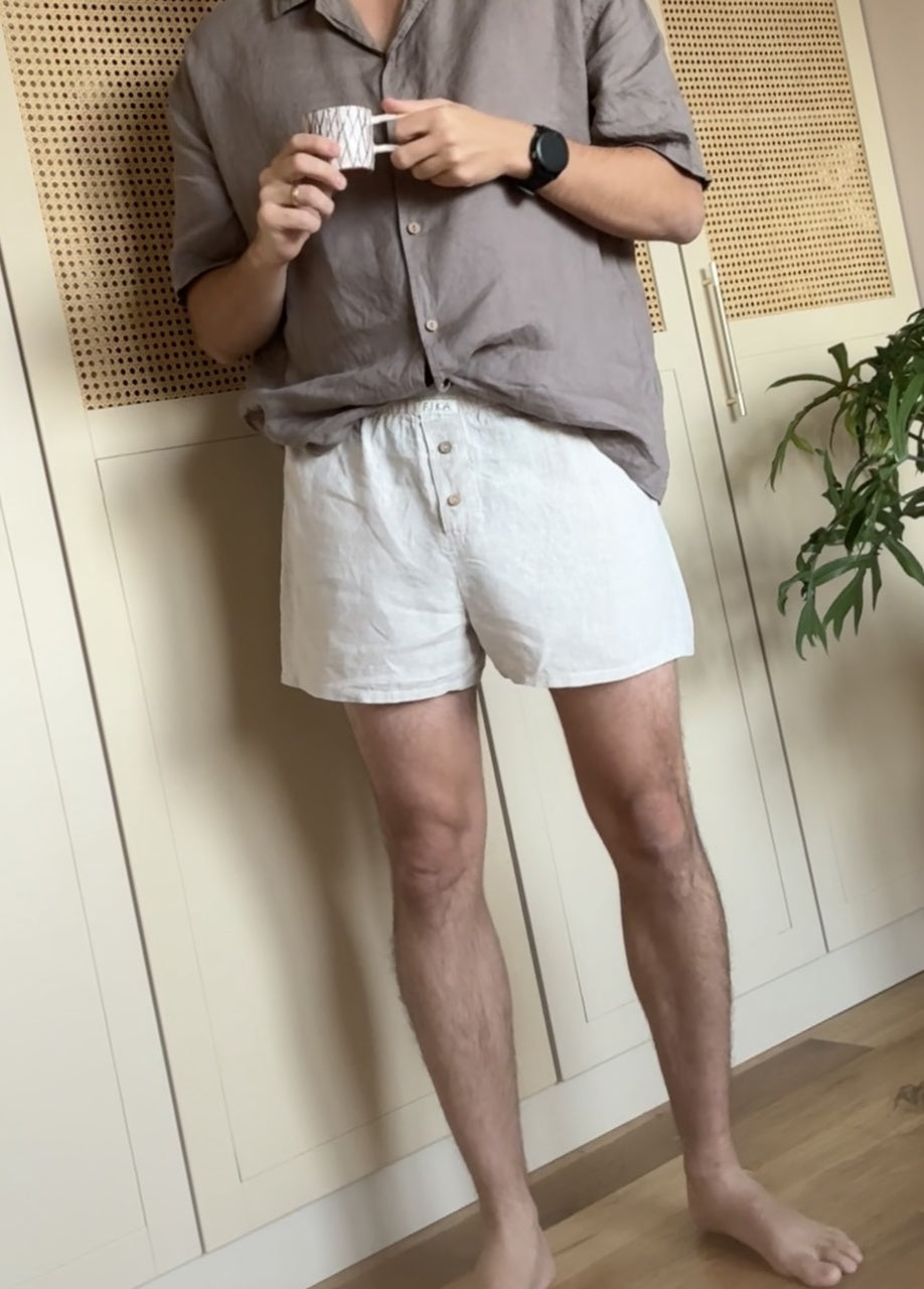 Lniane bokserki męskie