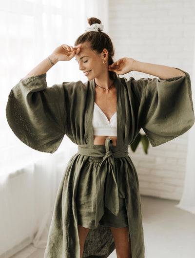 Lniane kimono Simple